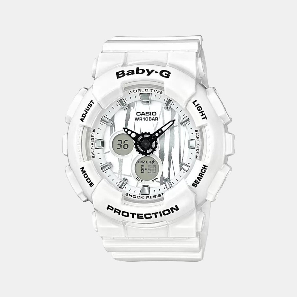 Casio Round White Analog-Digital watch