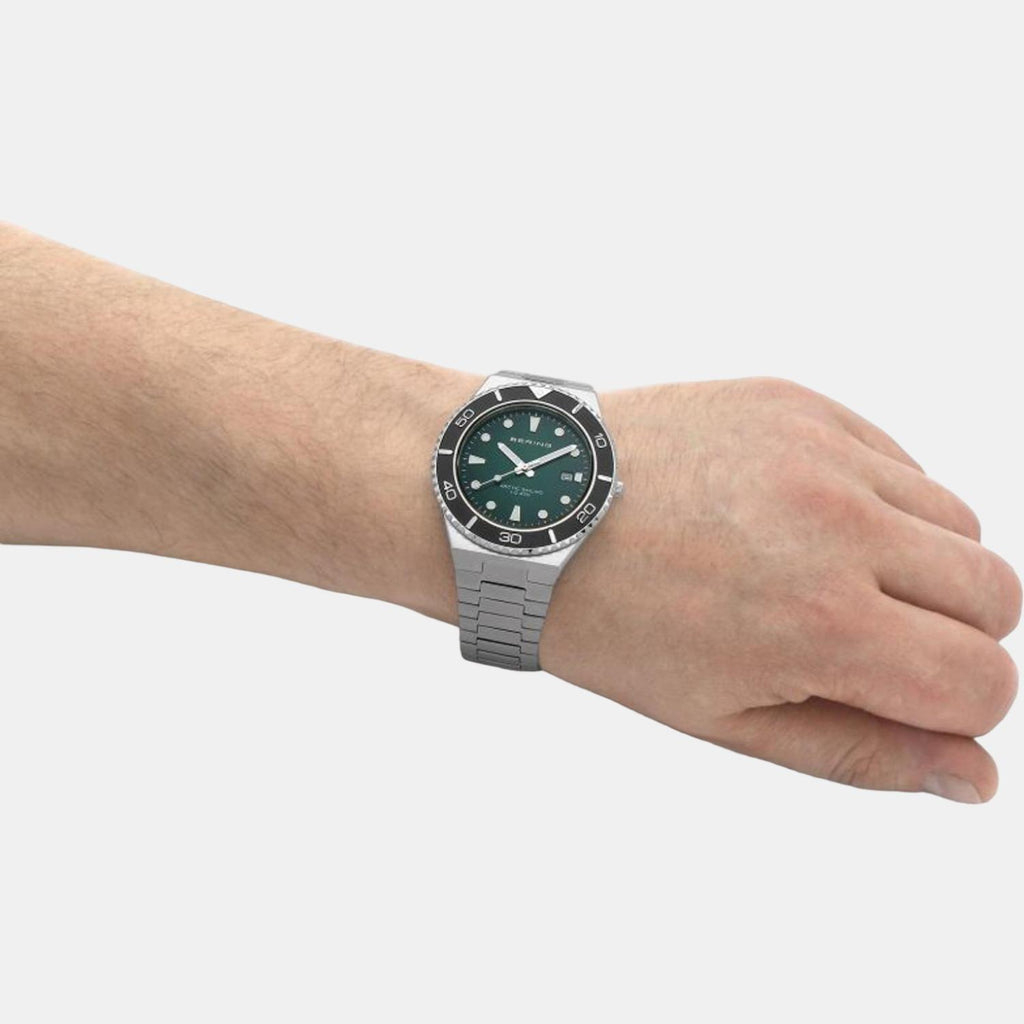 bering-stainless-steel-green-analog-male-watch-18940-708
