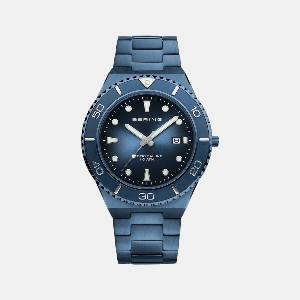Bering Round Blue Analog watch