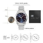 Mp-Gancini Gent Men Quartz Blue Dial Analog Stainless Steel Watch SFMP00322