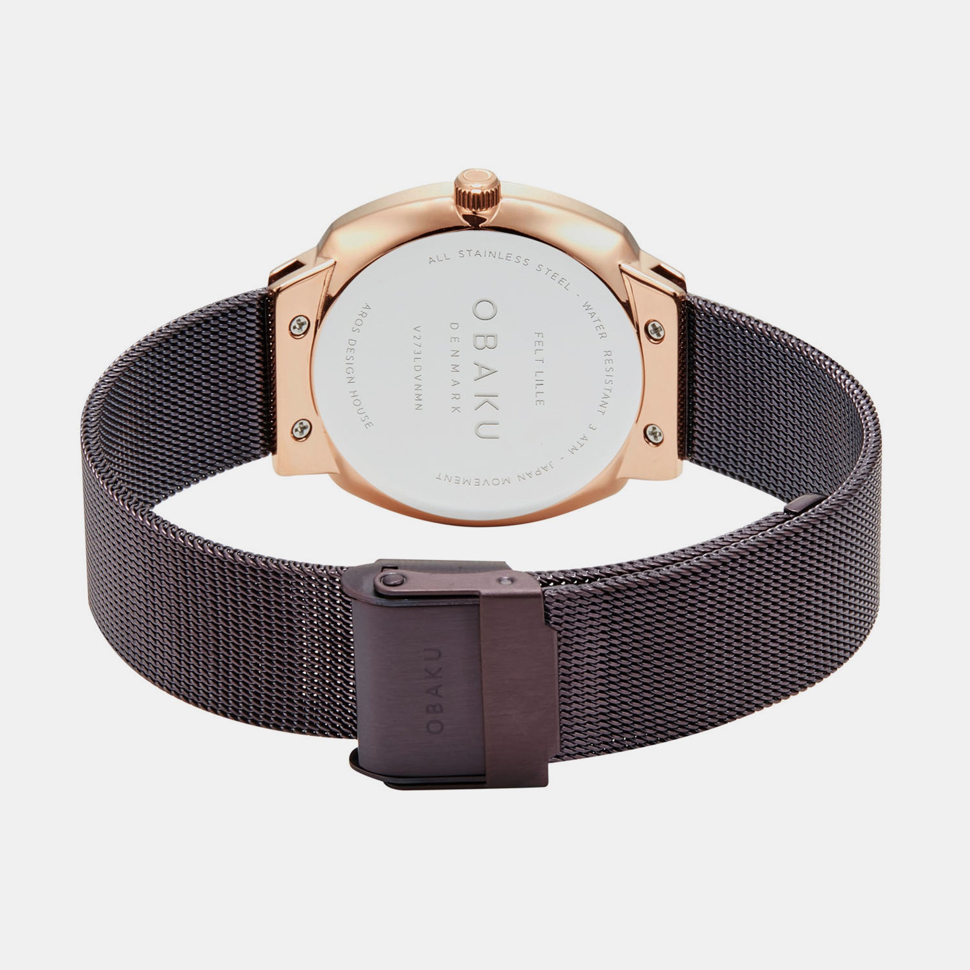 Obaku Women Round Brown watch