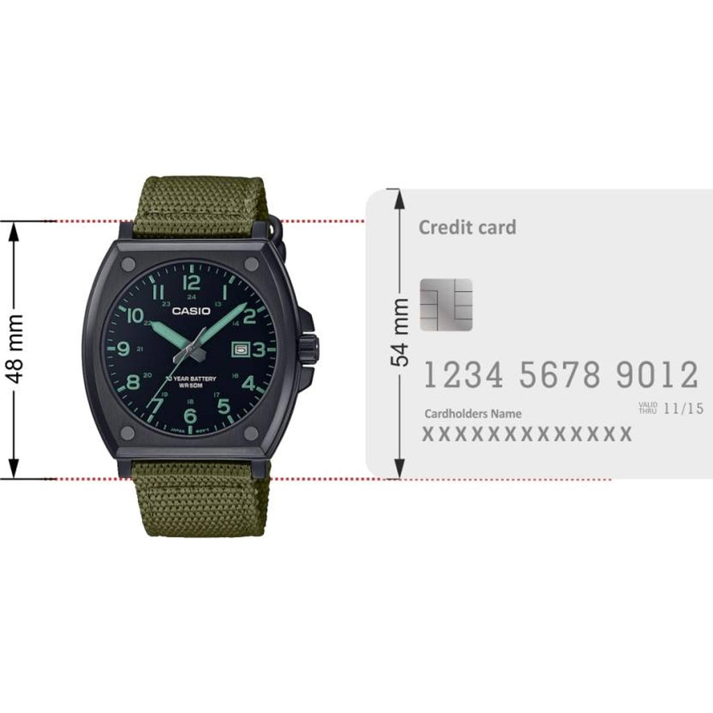 Enticer Men Quartz Black Dial Analog Fabric Watch A2122