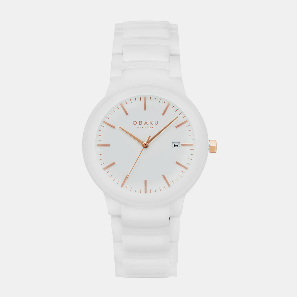 Obaku Round White Analog watch