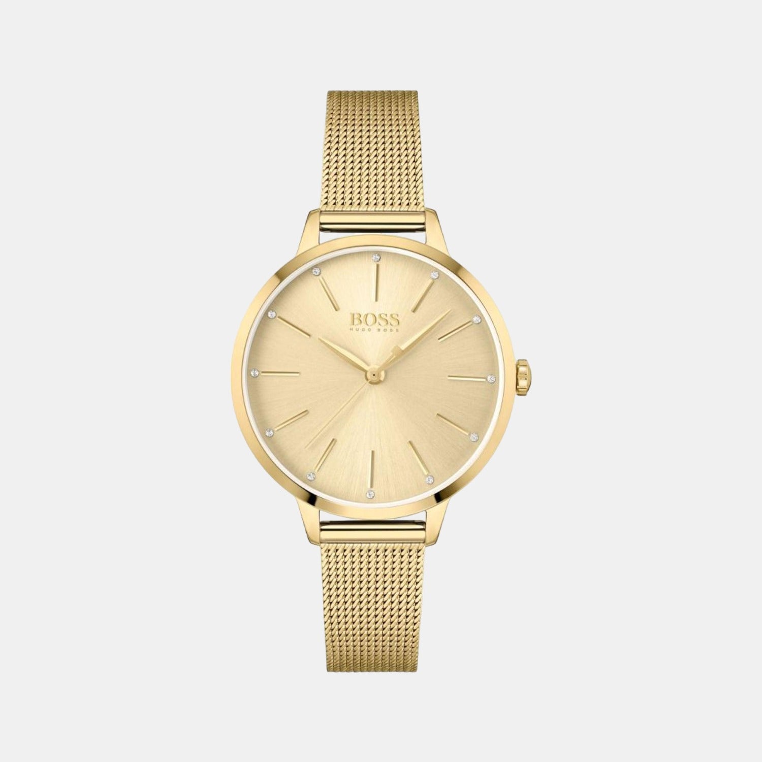 Boss Round Gold Analog watch