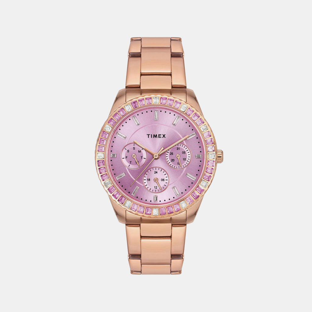 Timex Round Rose Gold Analog watch