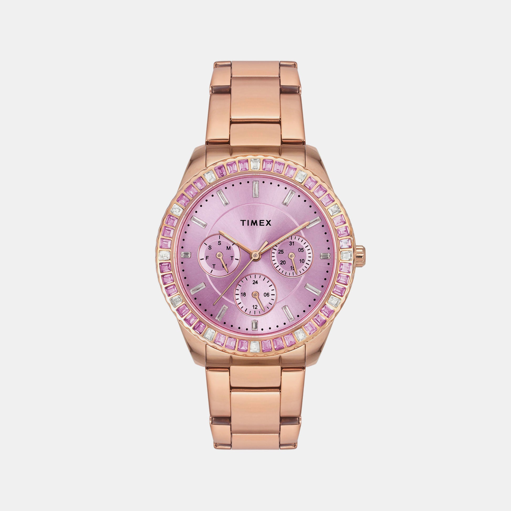 Female Rose Gold Analog Stainless Steel Watch TWEL16801