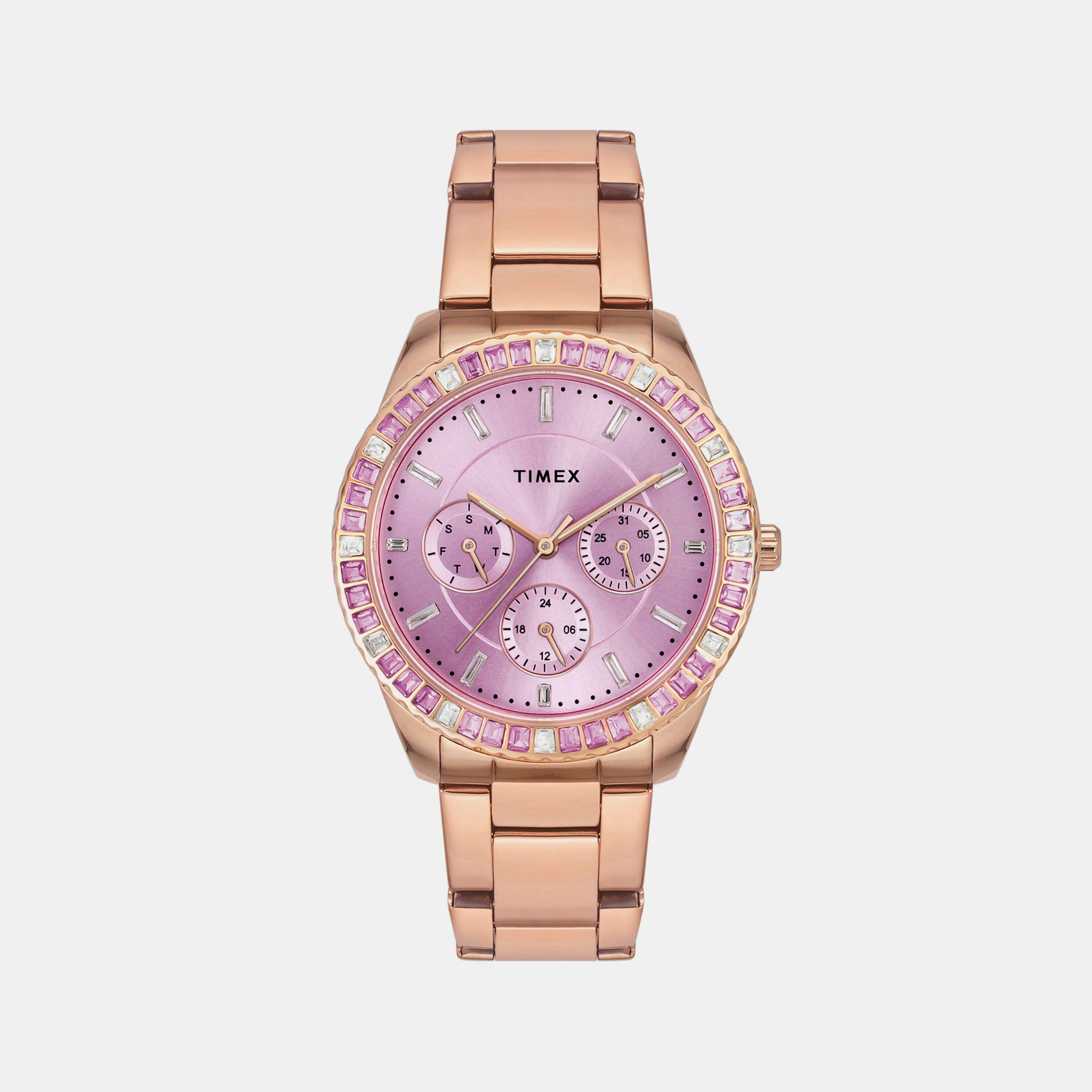 Timex Round Rose Gold Analog watch