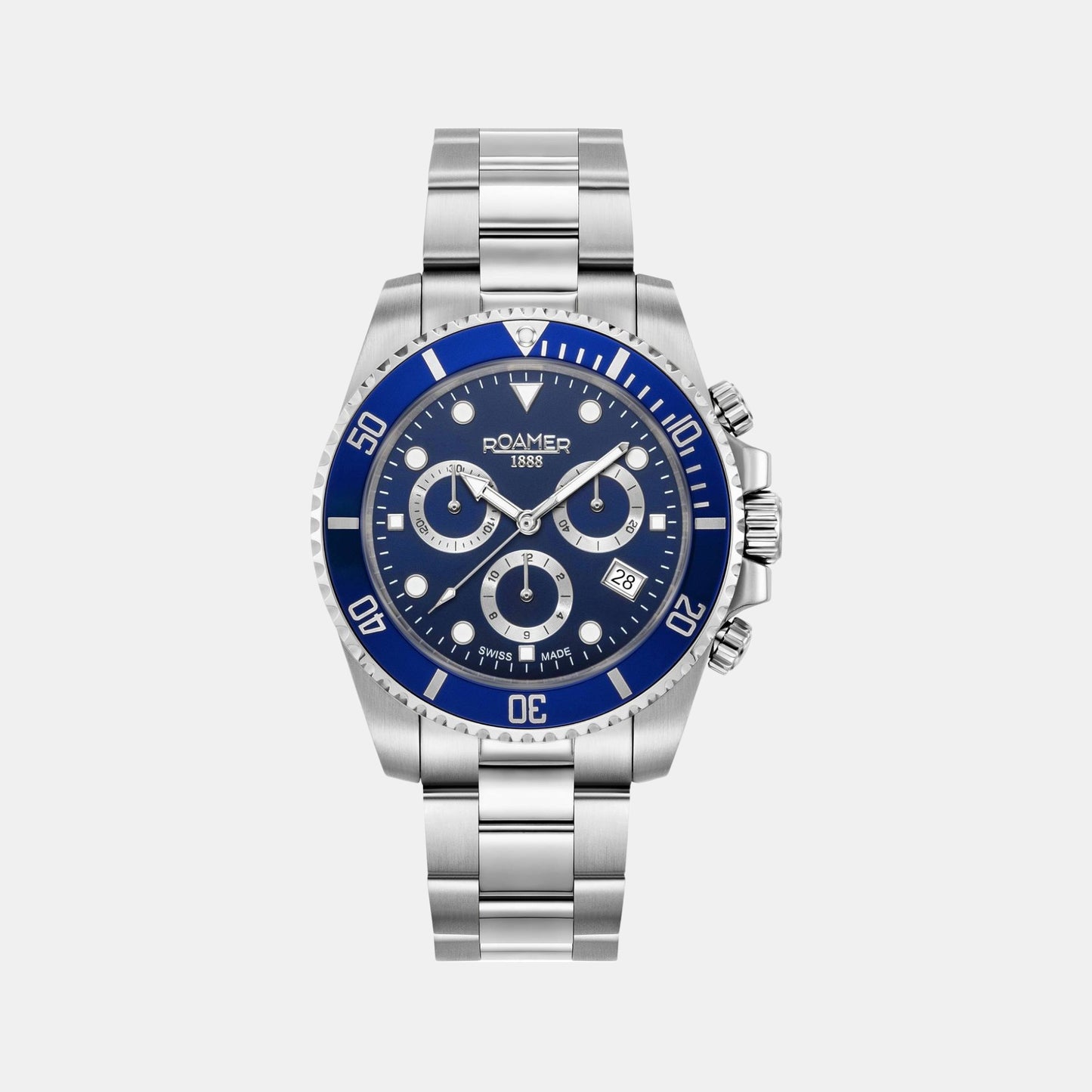 Male Blue Chronograph Stainless Steel Watch 851837 41 45 20