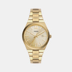 Fossil Rectangular Gold Analog watch