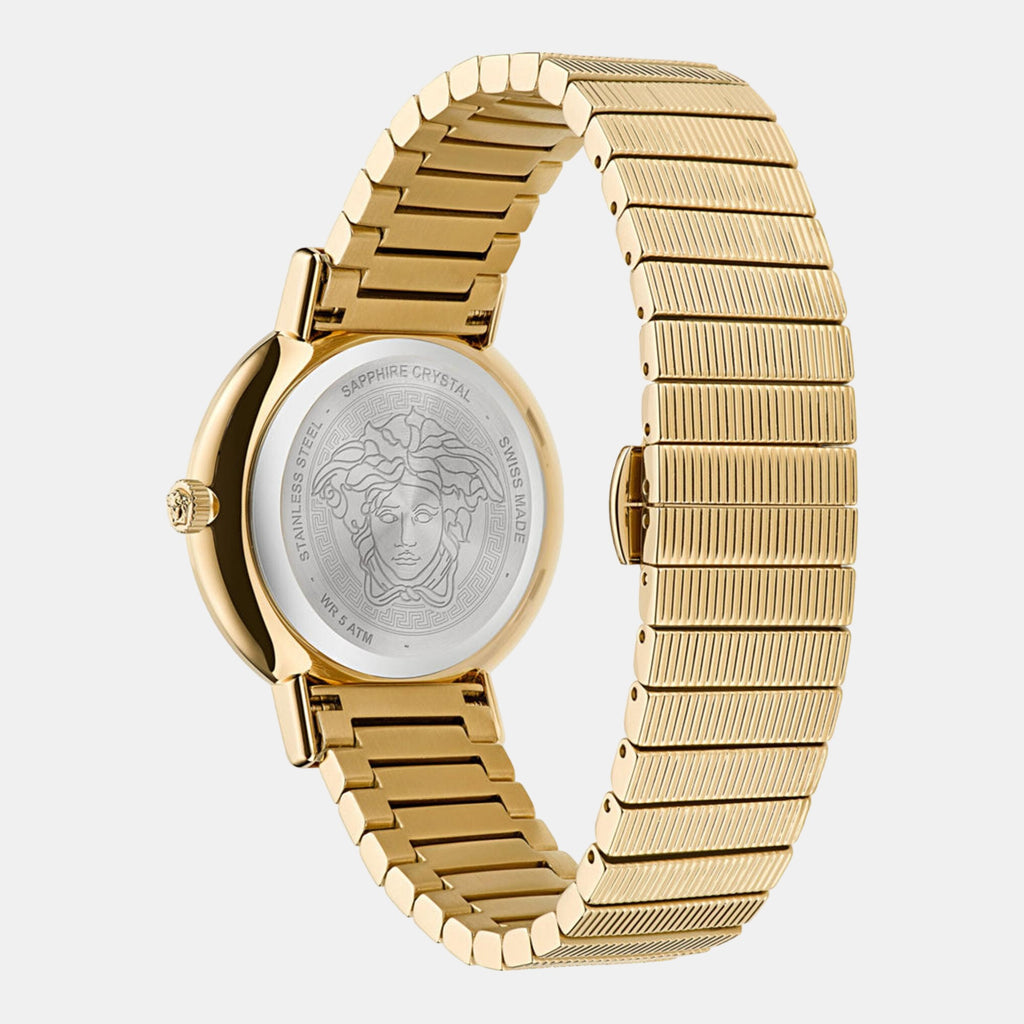 Men Quartz Red Dial Analog Stainless Steel Watch VE3D00622