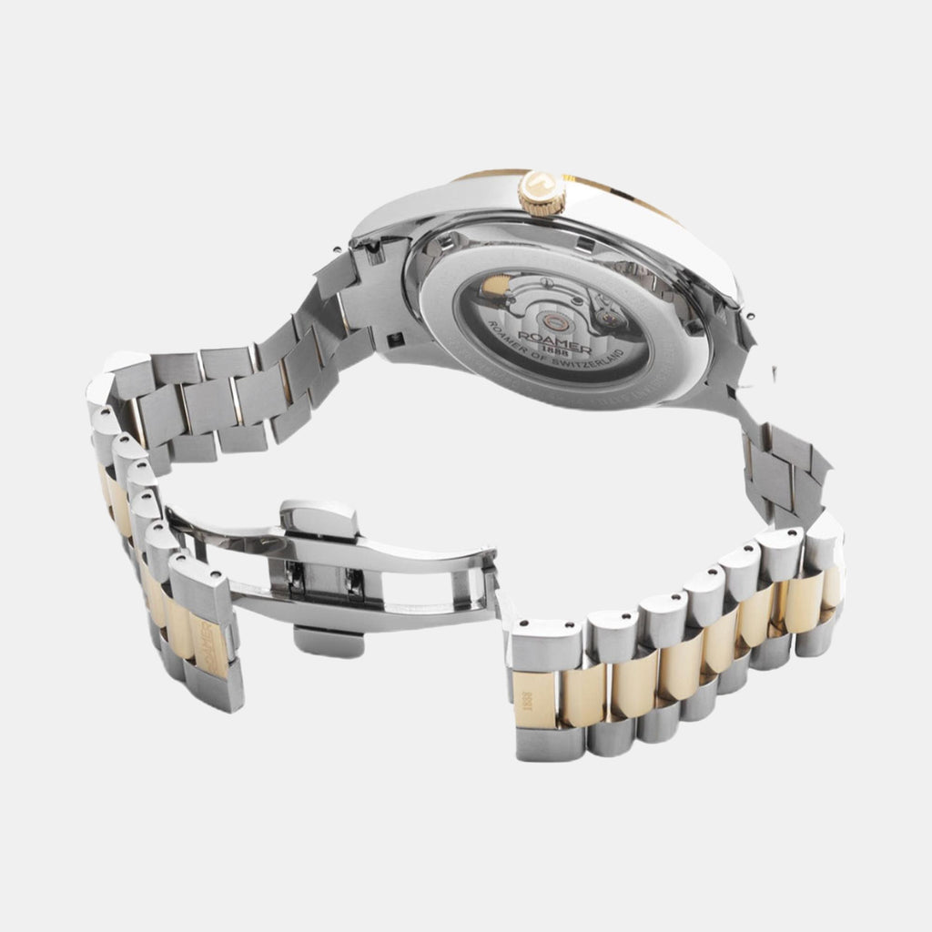 Primeline Daydate Ii Men Quartz White Dial Analog Stainless Steel Watch 981666 47 25 50