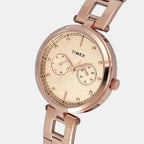 Women Quartz Rose Gold Dial Analog Stainless Steel Watch TWEL16601