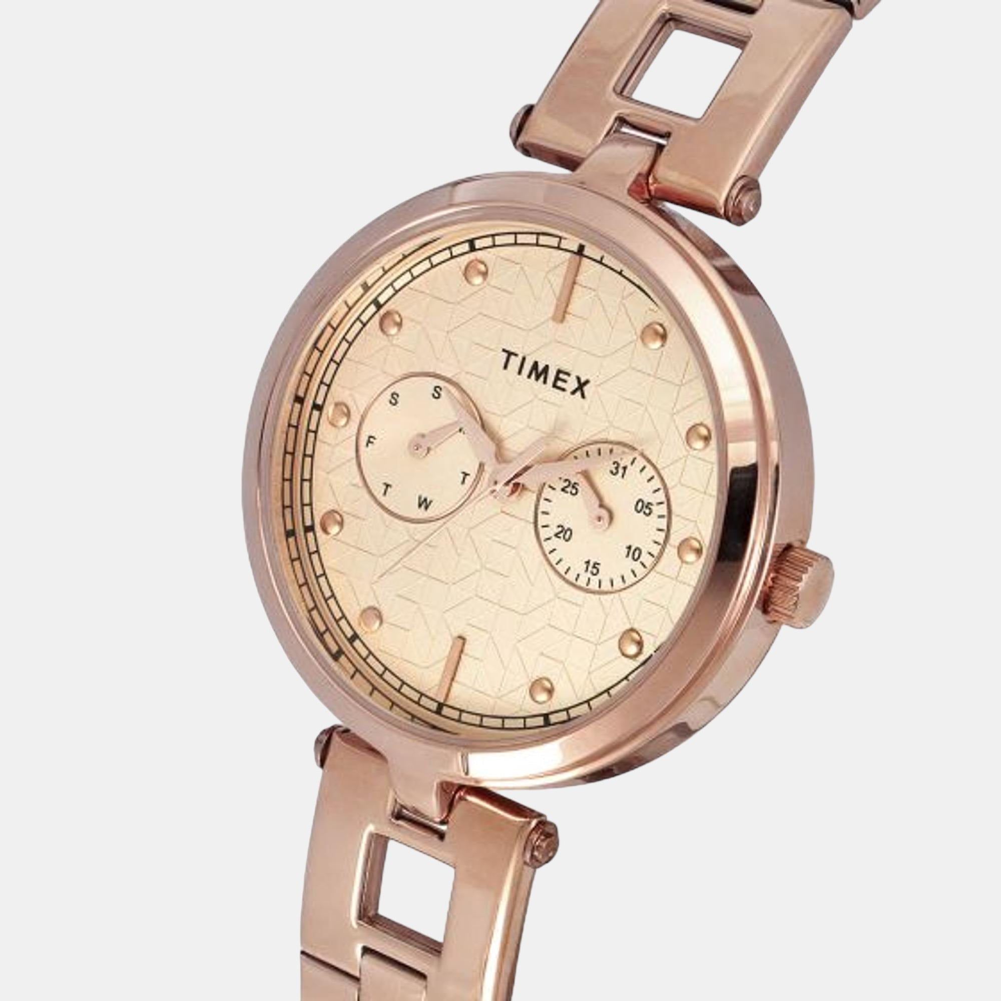Women Quartz Rose Gold Dial Analog Stainless Steel Watch TWEL16601