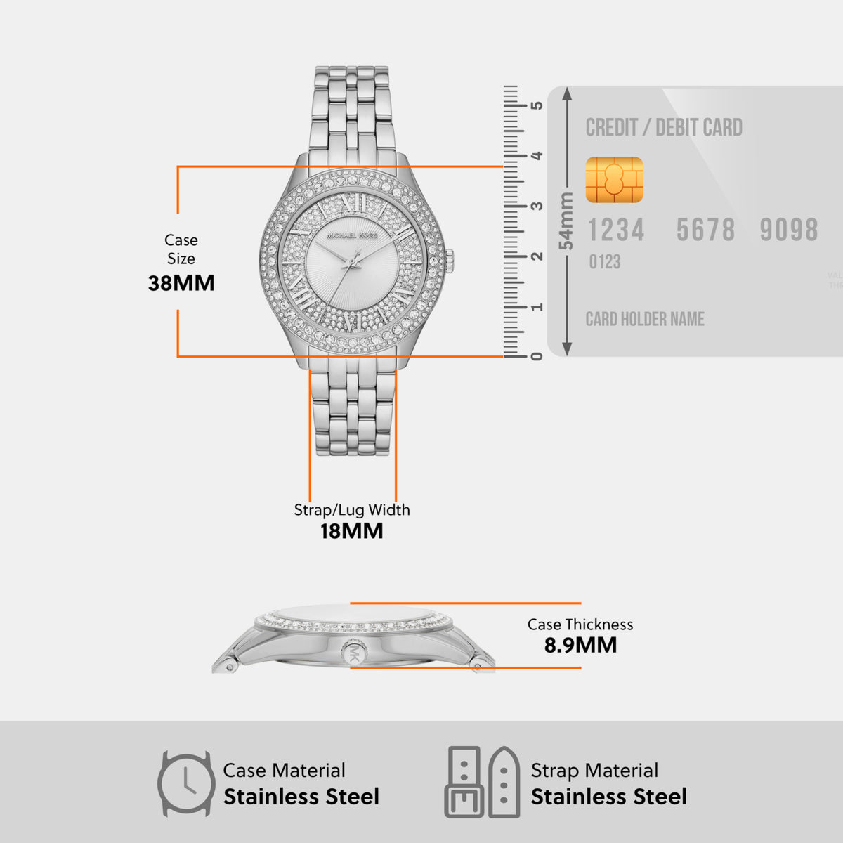 Michael Kors Stainless Steel Round watch