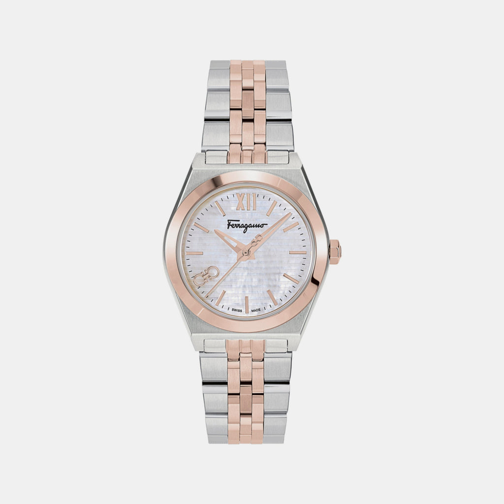 Ferragamo Round Mother Of Pearl Analog watch