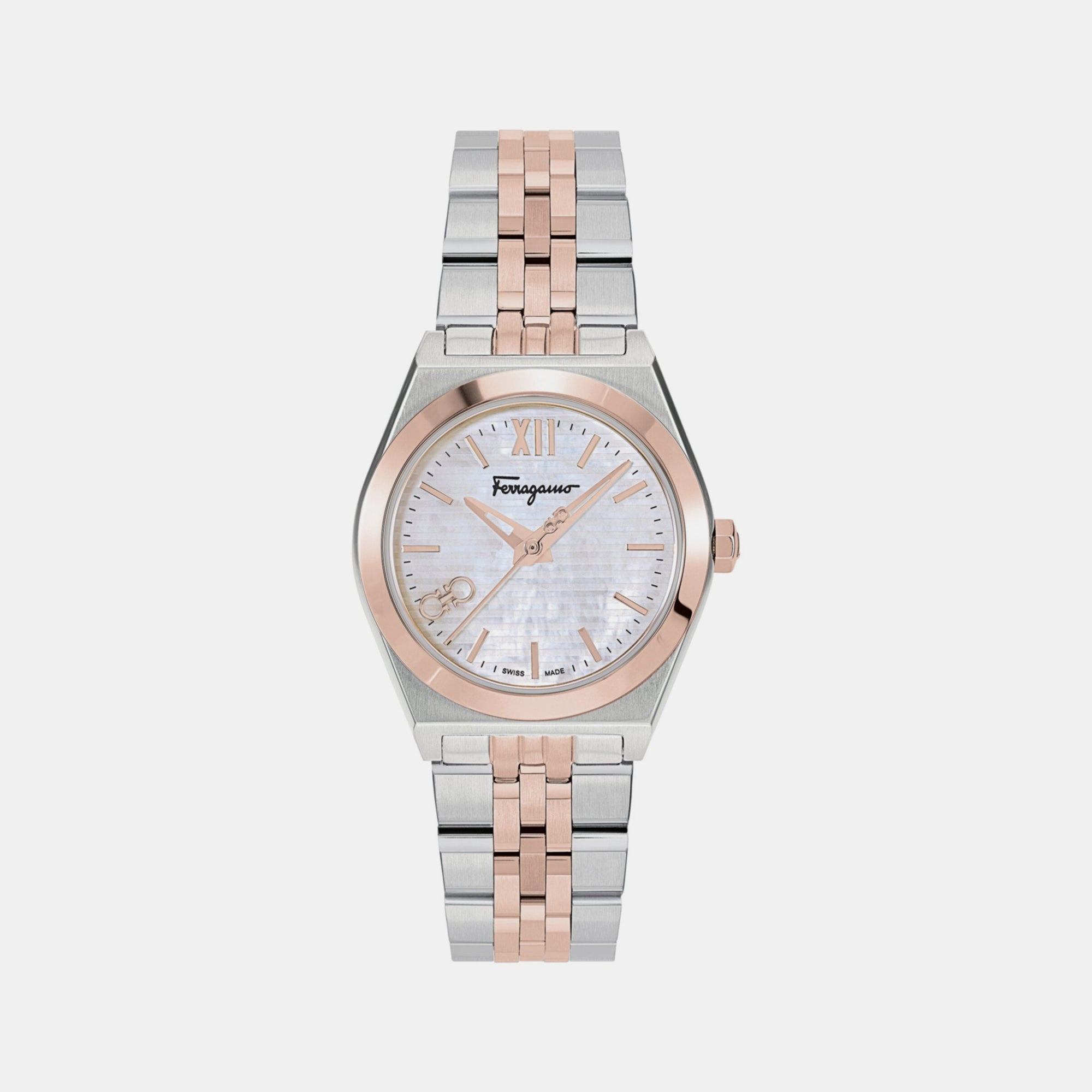 Ferragamo Round Mother Of Pearl Analog watch