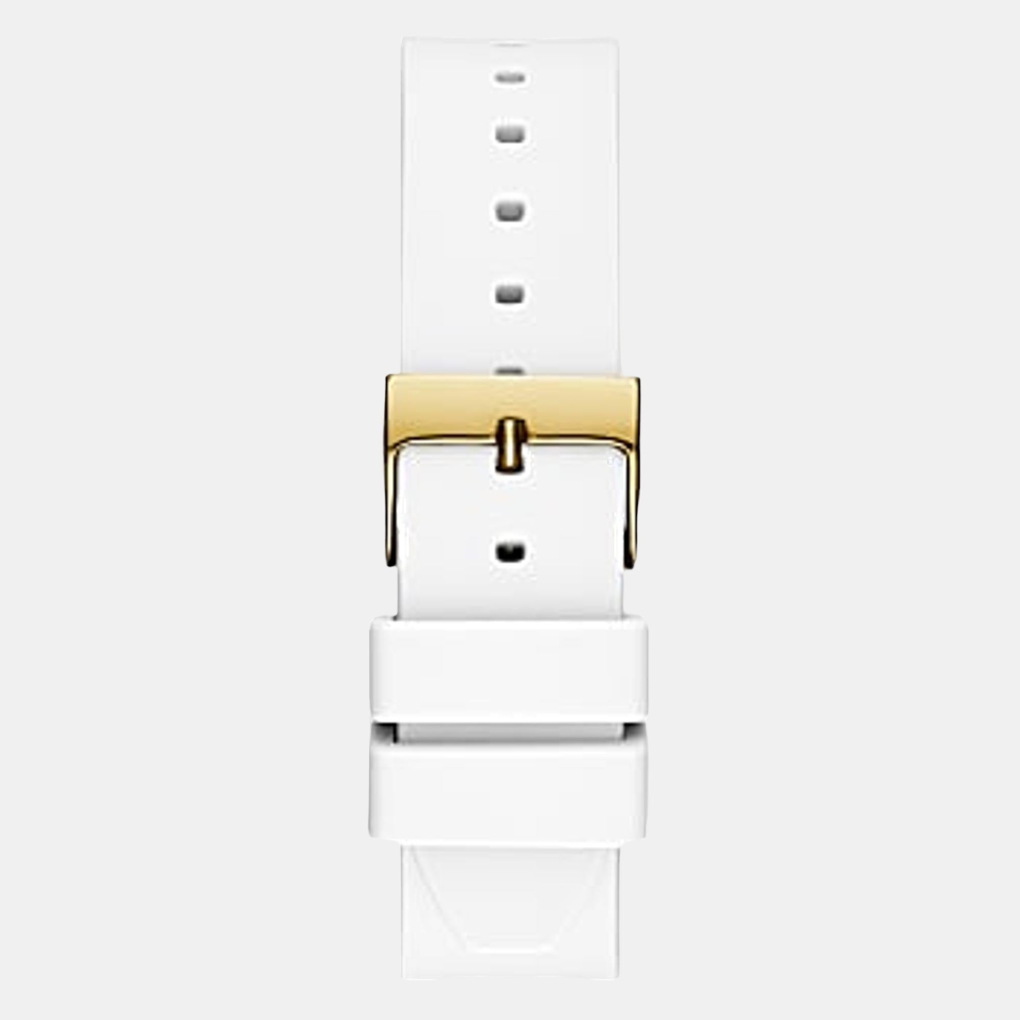 Men Quartz White Dial Analog Resin Watch GW0556L2