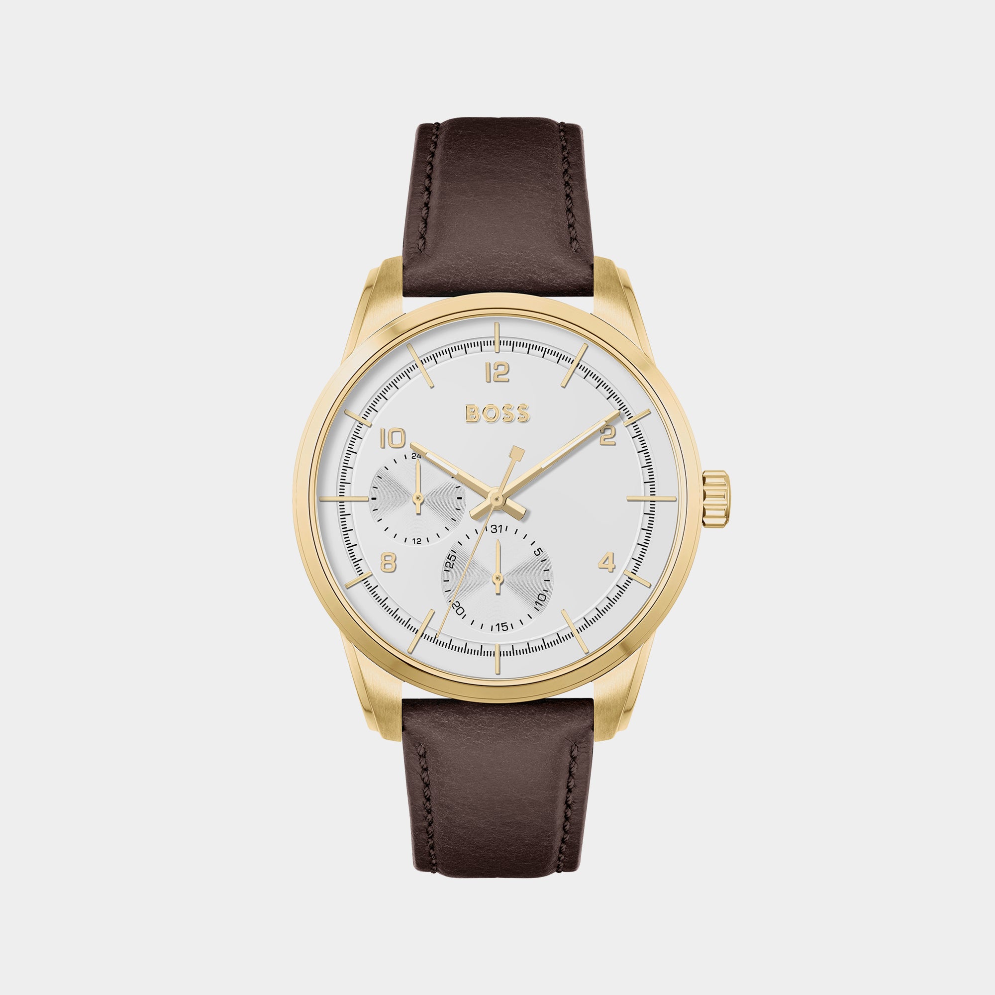 Boss Round White Chronograph watch