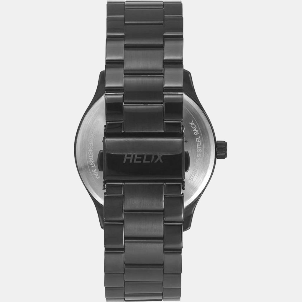 Men Quartz Black Dial Multi-Function Stainless Steel Watch TW043HG18