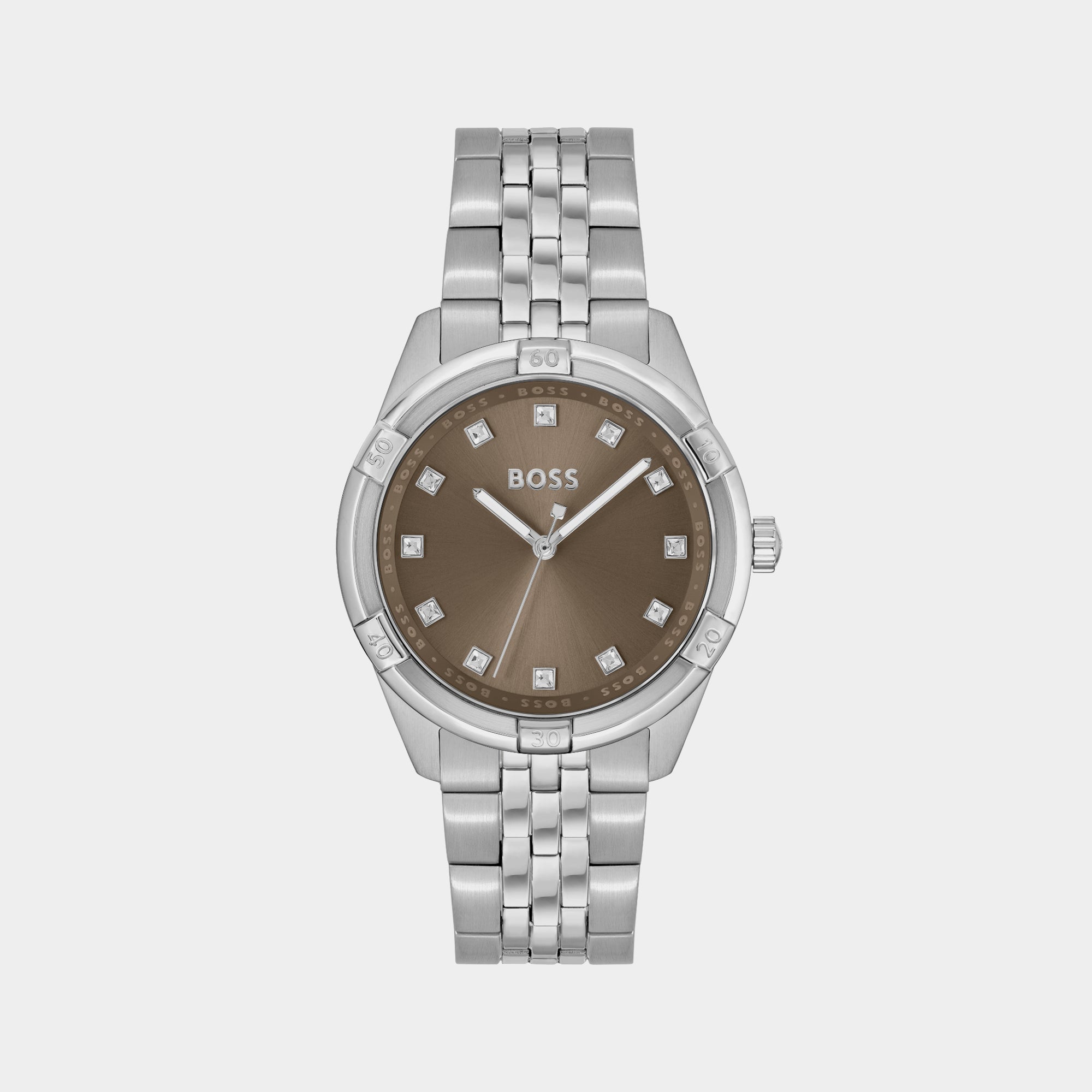 Boss Rhea Women Quartz Khaki Dial Analog Stainless Steel Watch 1502699 ...