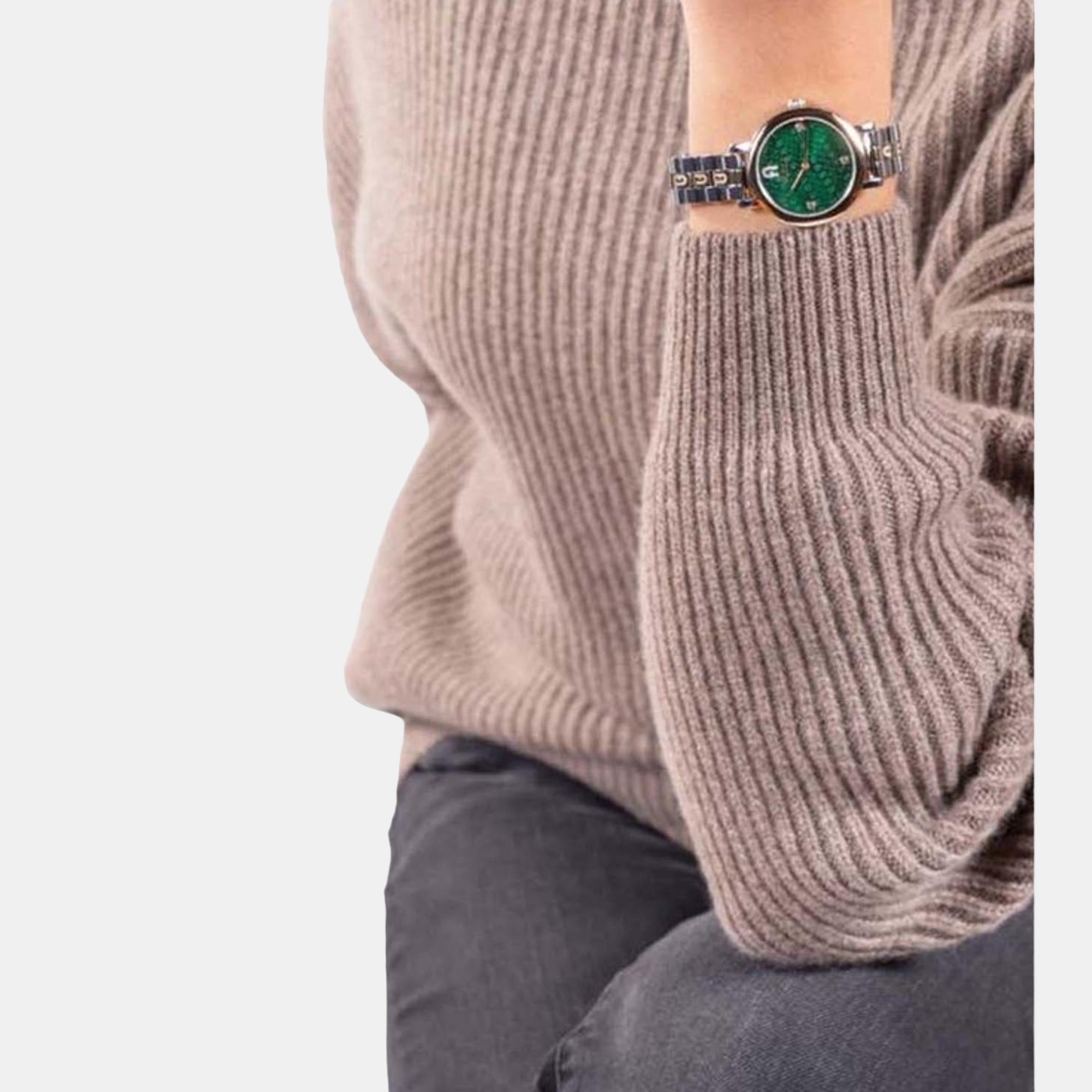 Women Quartz Green Dial Analog Stainless Steel Watch WW00033001L4