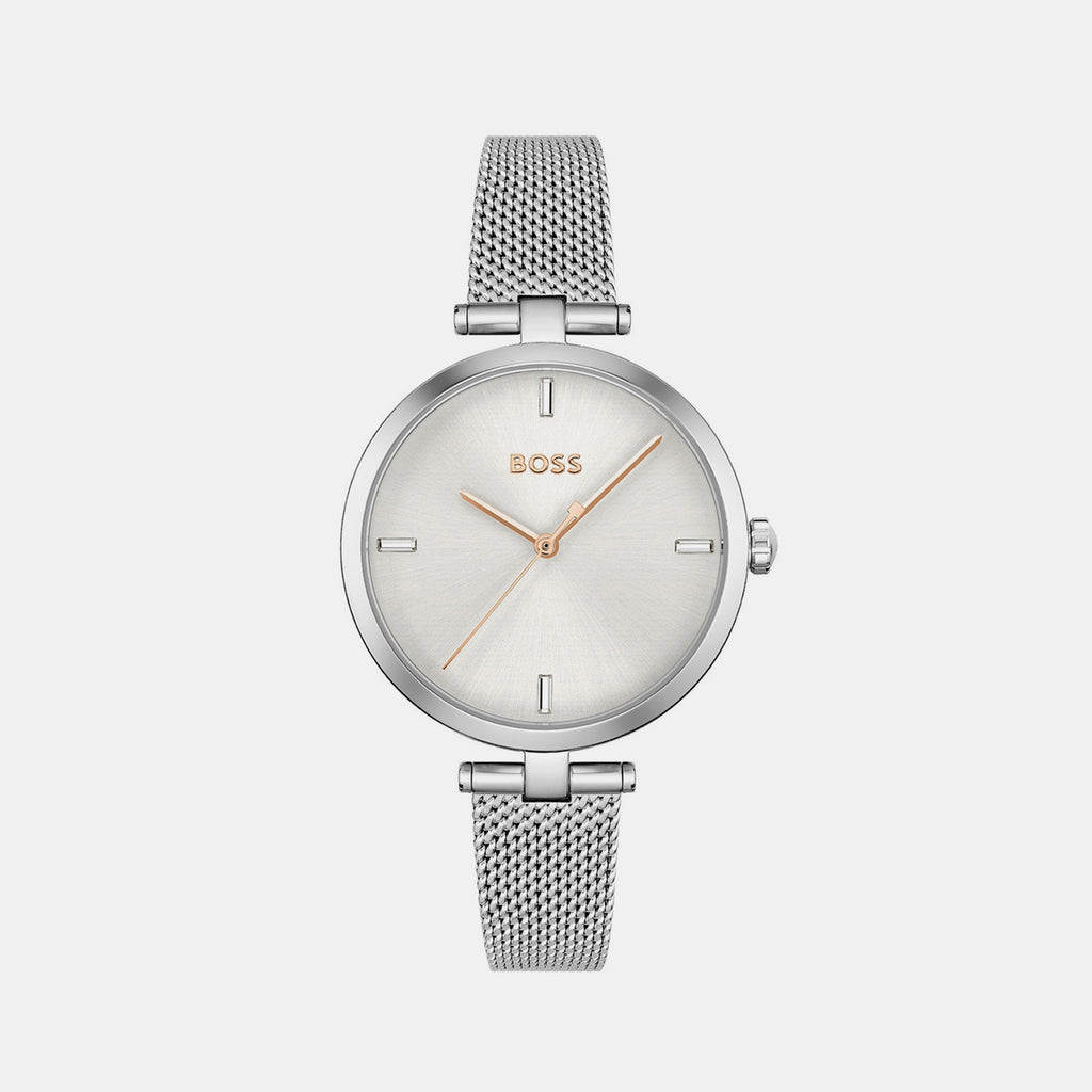 Boss Round Silver Analog watch