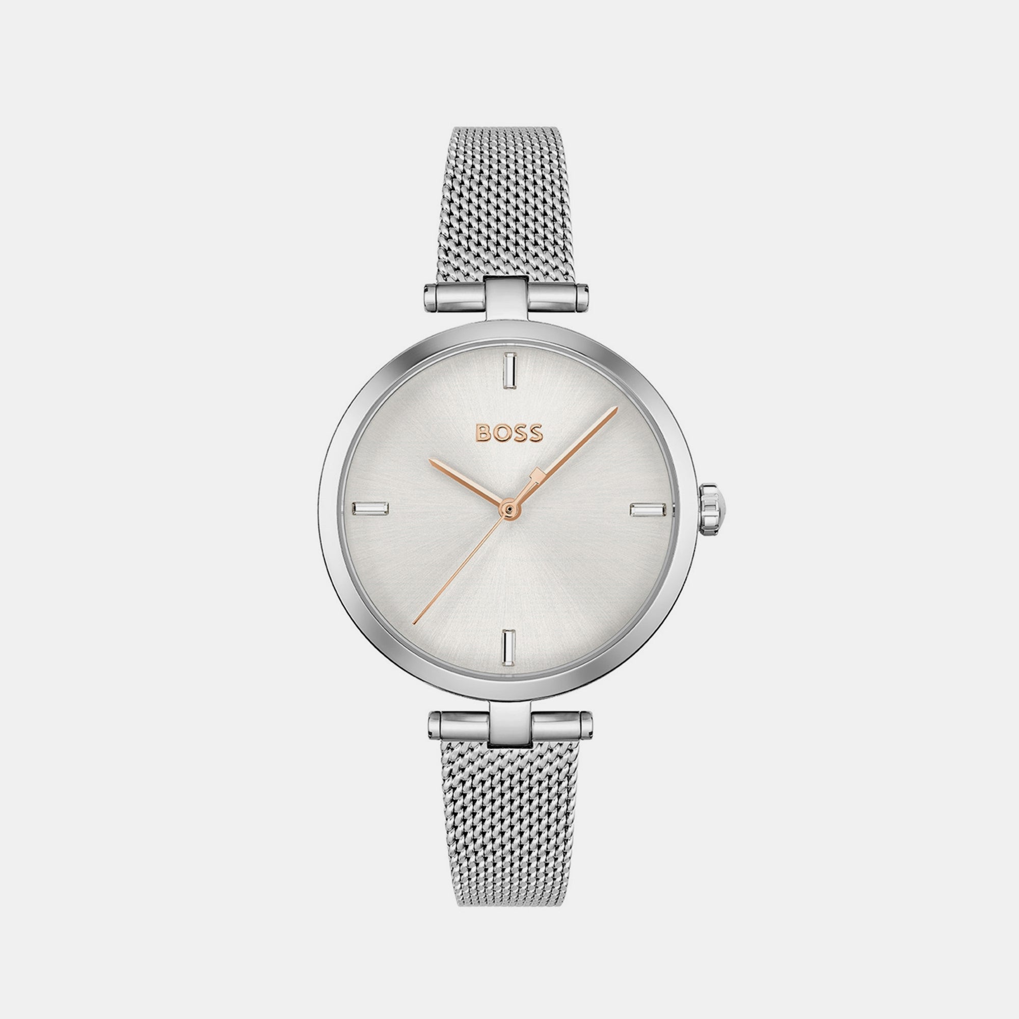 Boss Round Silver Analog watch