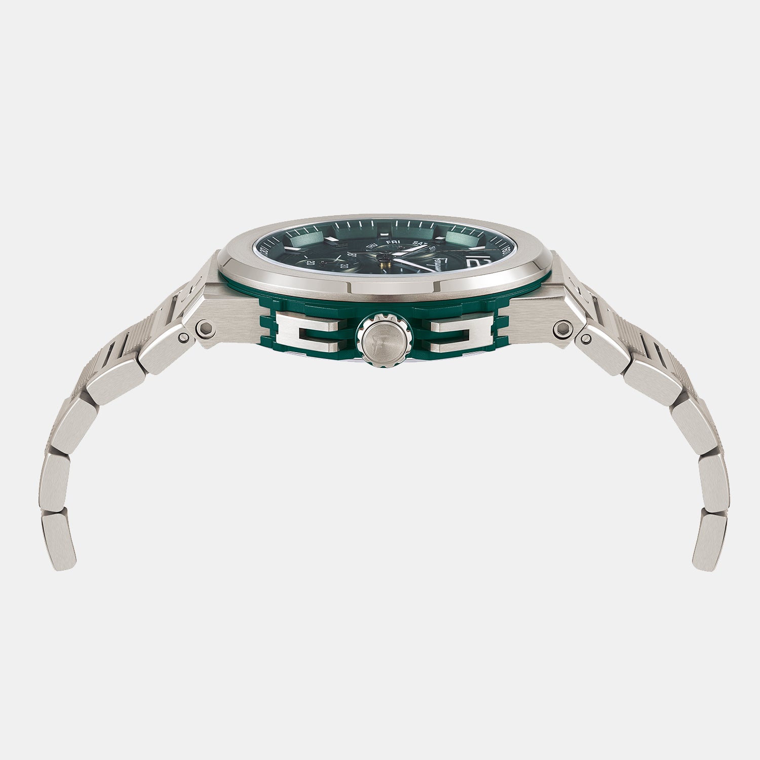 Ferragamo Men Round Green watch