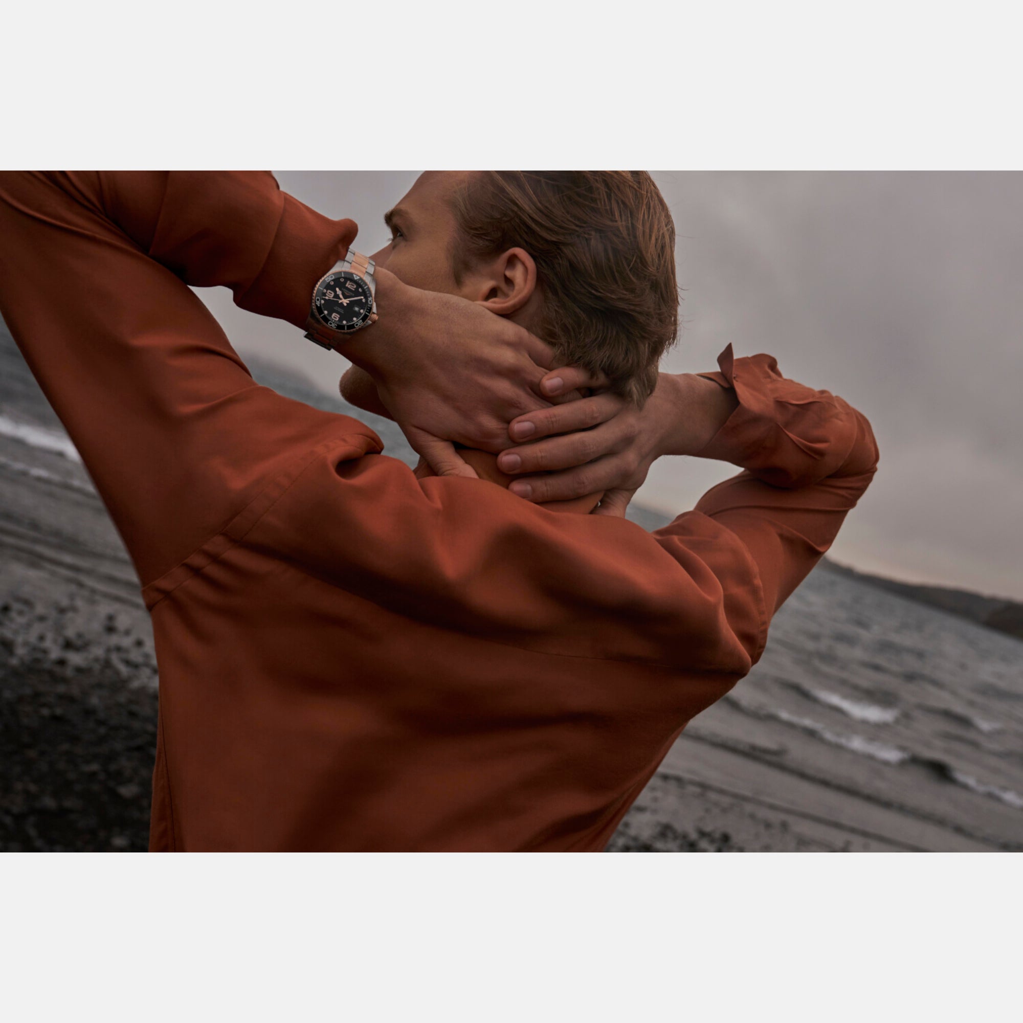 Men Automatic Black Dial Analog Stainless Steel Watch L37813587