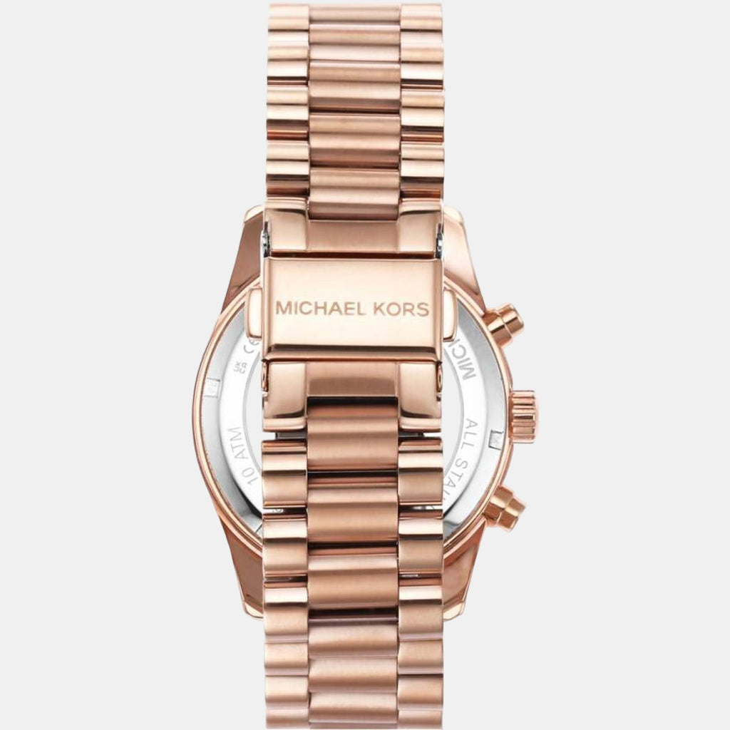 Lexington Women Quartz Red Dial Chronograph Stainless Steel Watch MK7275