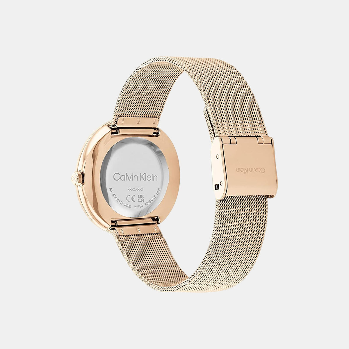 Twisted Bezel Women Quartz Gold Dial Analog Mesh Watch 25200013