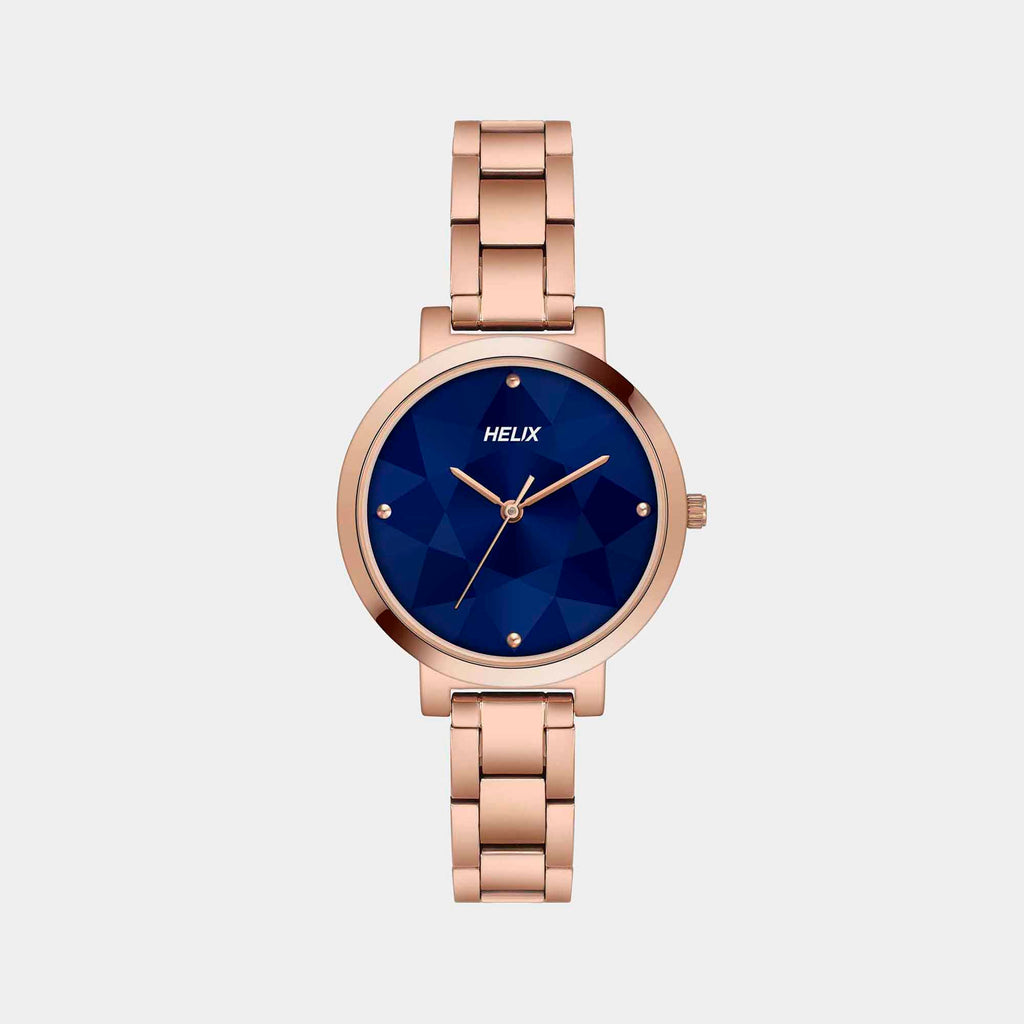 Helix Round Blue Analog watch