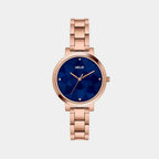 Helix Round Blue Analog watch