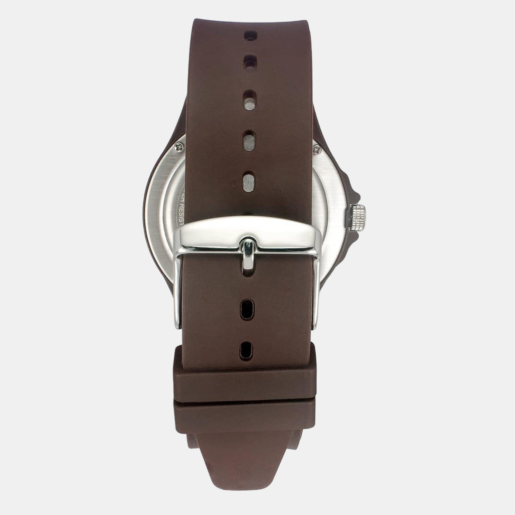 Men Quartz Two Tone Dial Analog Silicone Watch TW033HG19