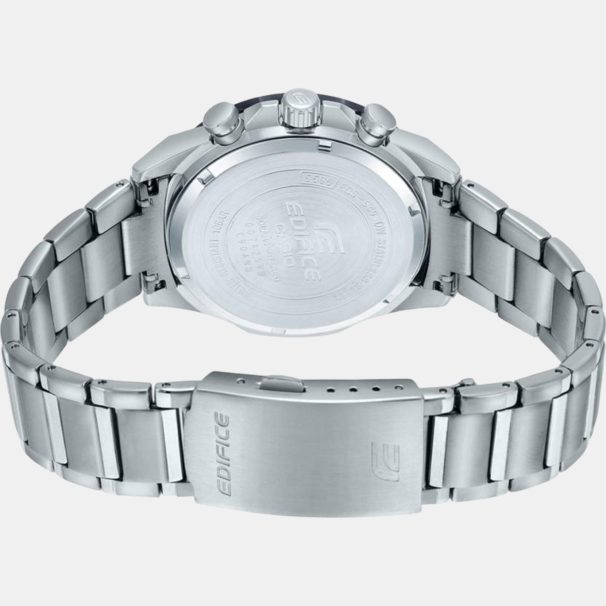 Edifice Men Quartz Black Dial Chronograph Stainless Steel Watch ED567