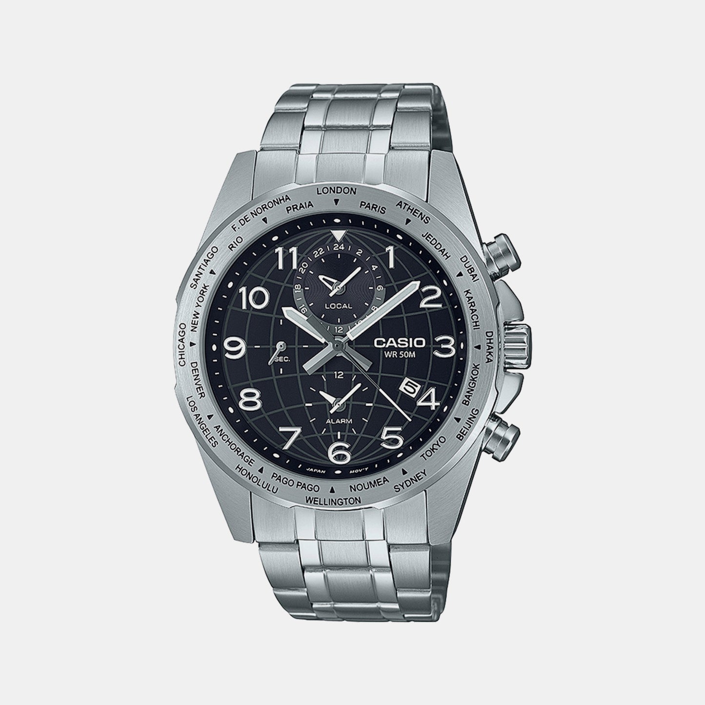 Male Black Chronograph Stainless Steel Watch A2147