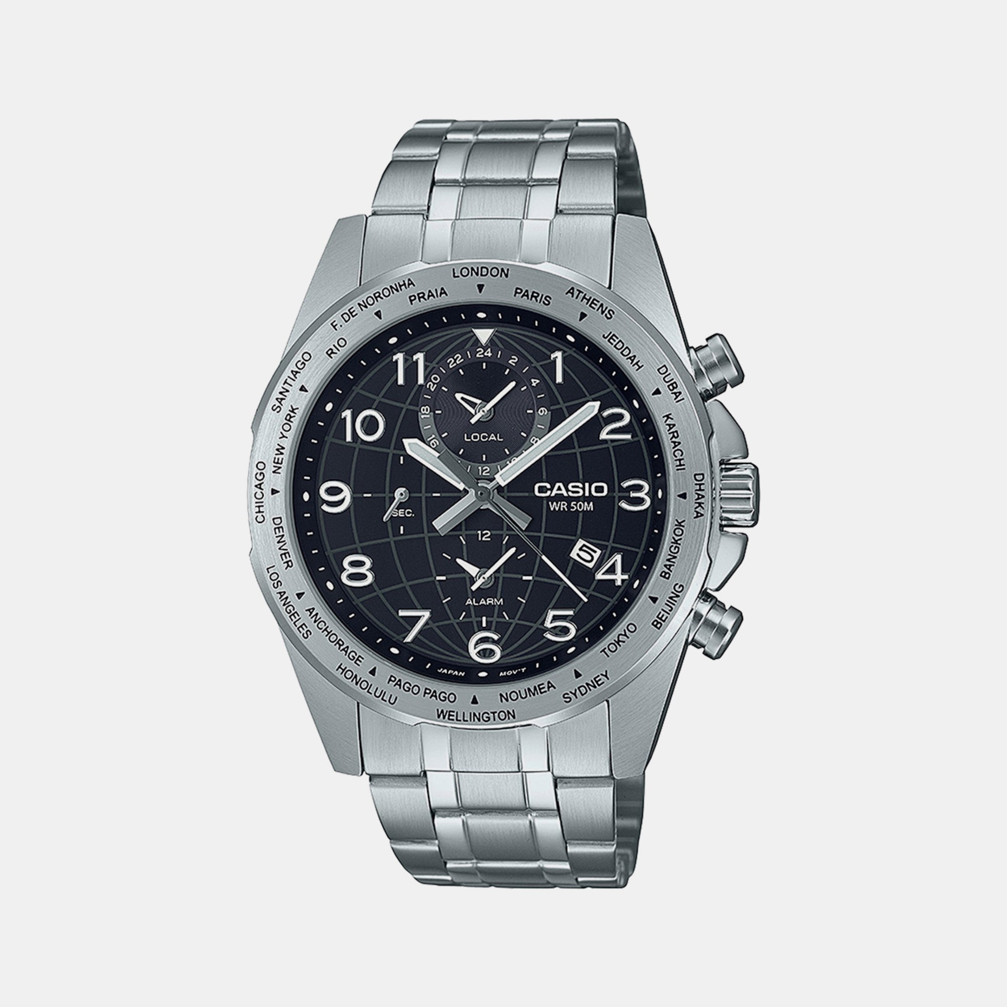 Casio Round Black Chronograph watch
