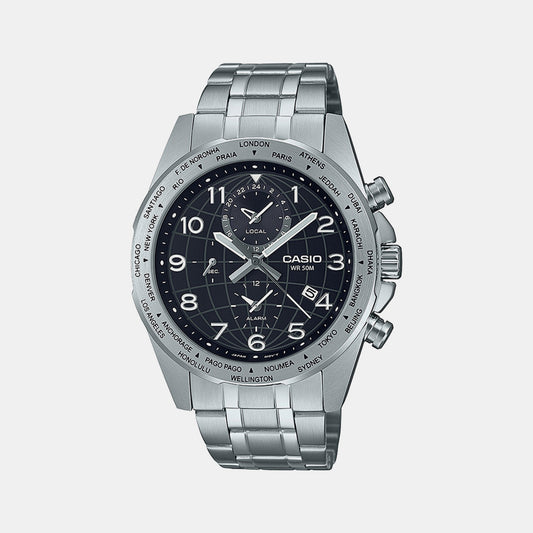 Male Black Chronograph Stainless Steel Watch A2147