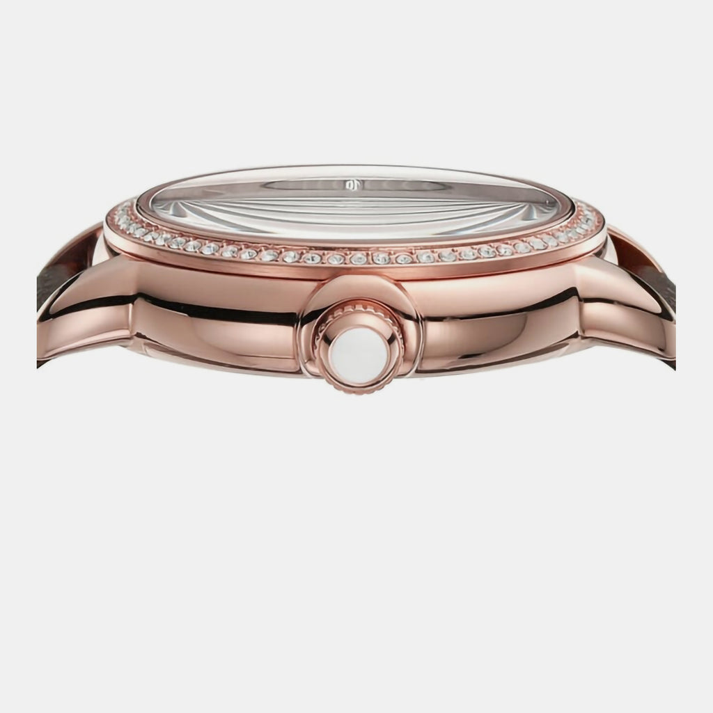 Mia Women Quartz Silver Dial Analog Leather Watch AR11568