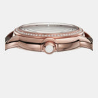 Mia Women Quartz Silver Dial Analog Leather Watch AR11568