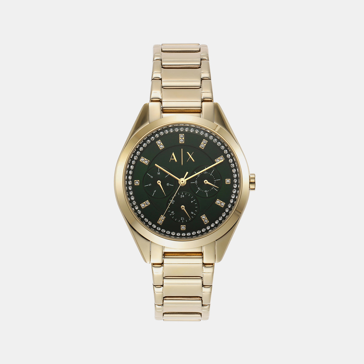 Armani Exchange Round Green Chronograph watch
