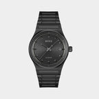 Boss Round Black Analog watch