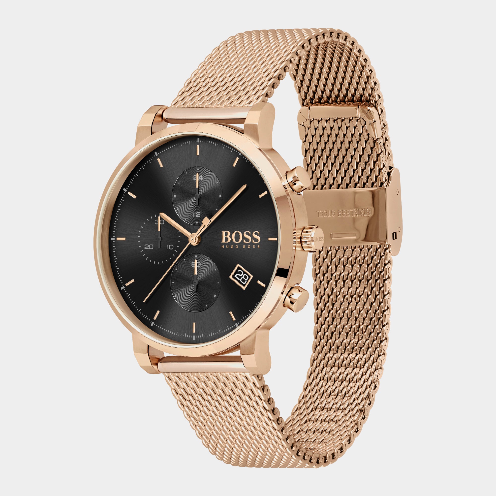 Boss Men Round Black watch