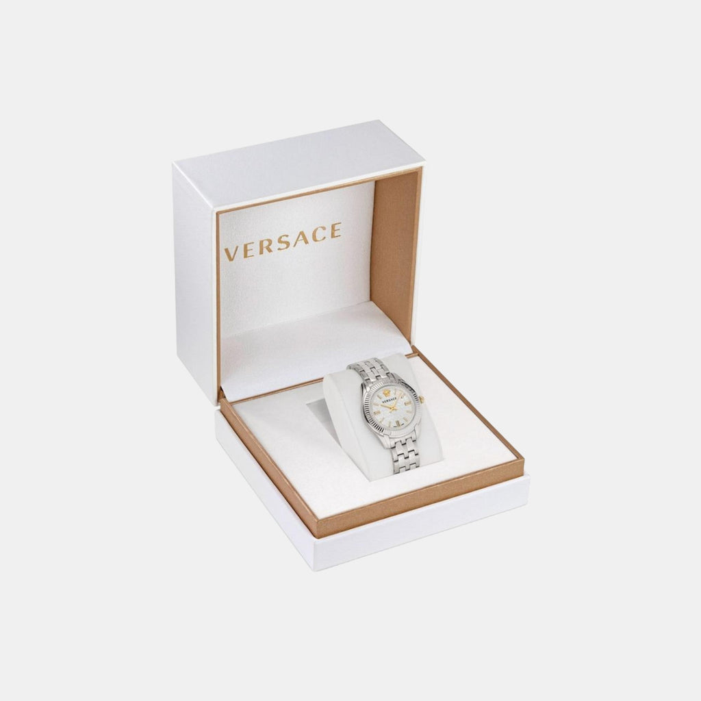 Women Quartz Grey Dial Analog Stainless Steel Watch VE6C00323