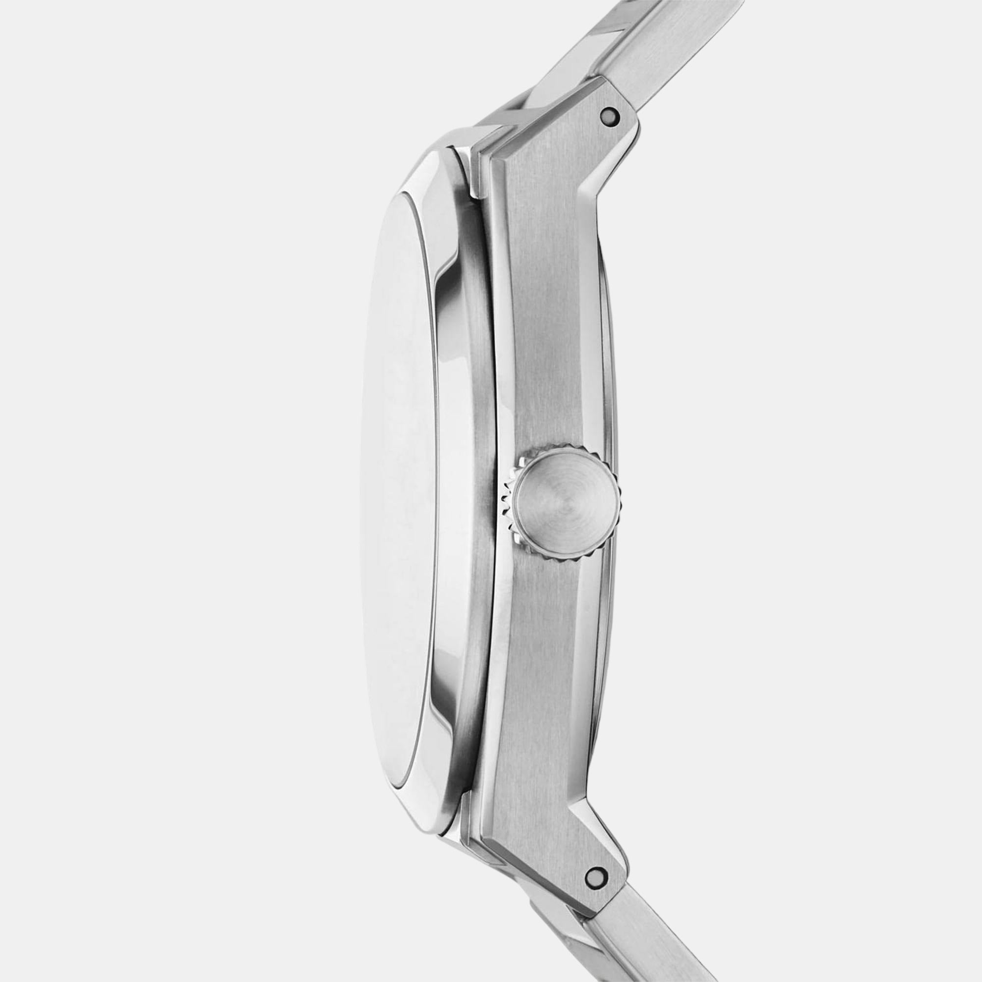 Everett Men Quartz Red Dial Analog Stainless Steel Watch FS5984