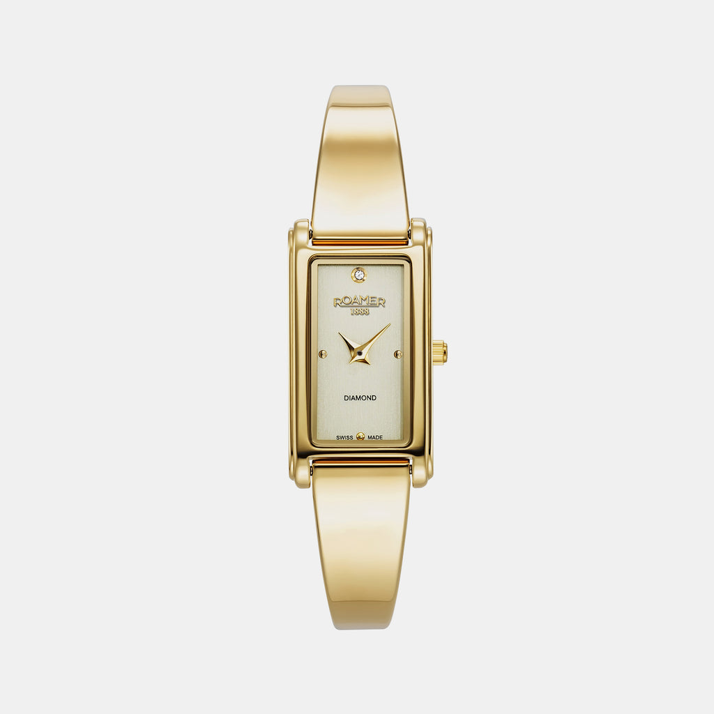 Female Gold Analog Brass Watch 866845 48 35 20