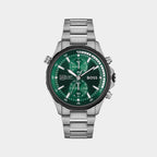 Boss Round Green Chronograph watch