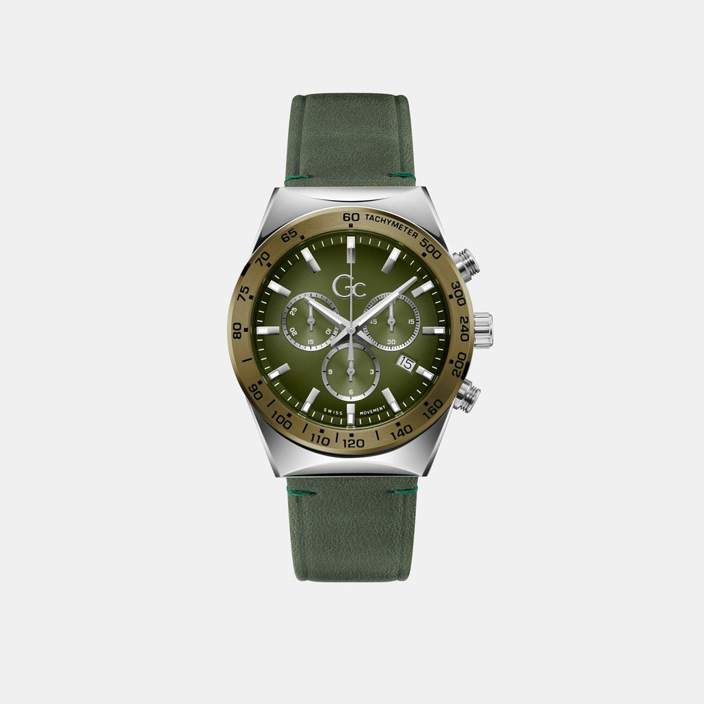 GC Round Green Chronograph watch