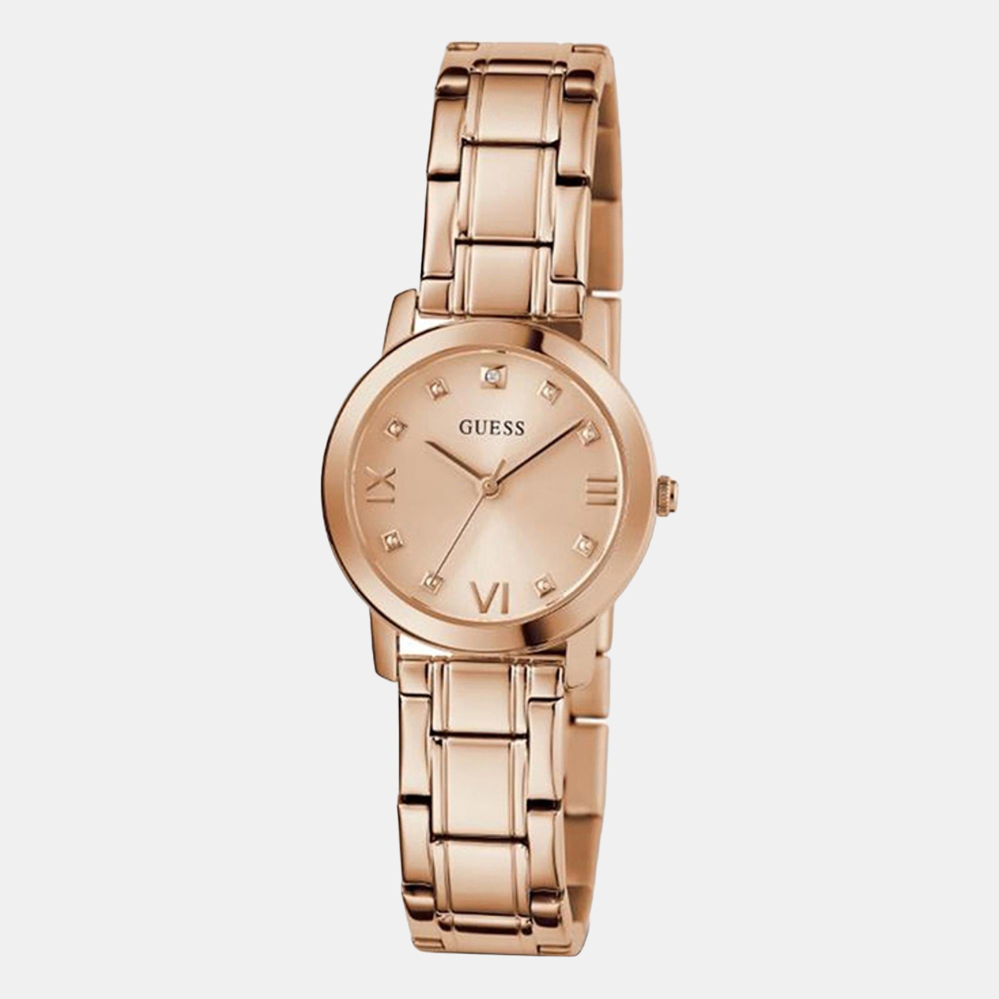Melody Women Quartz Rose Gold Dial Analog Stainless Steel Watch GW0532L5