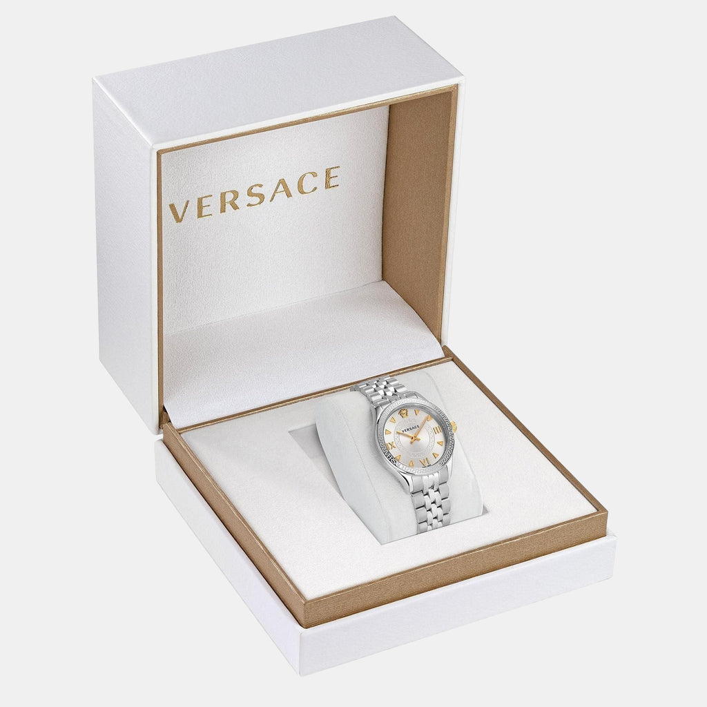 Women Quartz White Dial Analog Stainless Steel Watch VE2S00322